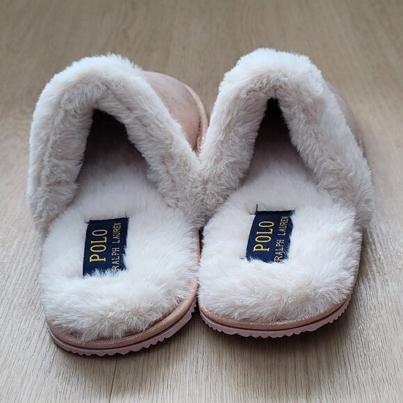 NEW Polo Ralph Lauren Women's Pink Metallic Summit Scuff II Size 9 Slippers - Picture 5 of 7